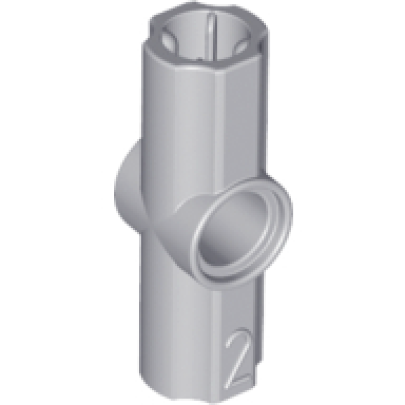 Technic, As en Pin Koppeling #2 180° Light Bluish Gray